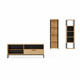 Yukon 2 Doors Tv Stand With Drawer And Shelf