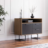 Full Moon Console with 2 Drawers &amp; Shelves &amp; Doors