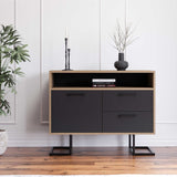 Full Moon Console with 2 Drawers &amp; Shelves &amp; Doors
