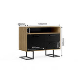 Full Moon Console with 2 Drawers &amp; Shelves &amp; Doors