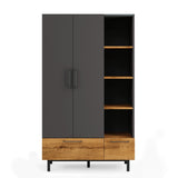 Volga Wardrobe with 2 Doors, 4 Shelves &amp; 2 Drawers