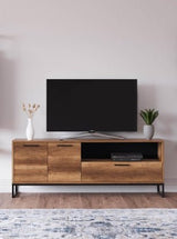 Yukon 2 Doors Tv Stand With Drawer And Shelf